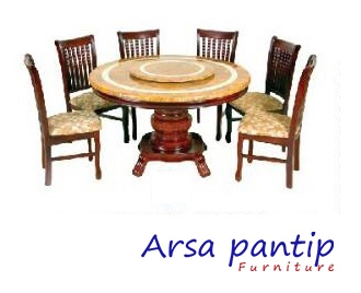 ชุดโต๊ะอาหารหินกลม ANDORRA DT-FF-691 ชุดโต๊ะอาหารหินกลม ANDORRA DT-FF-691