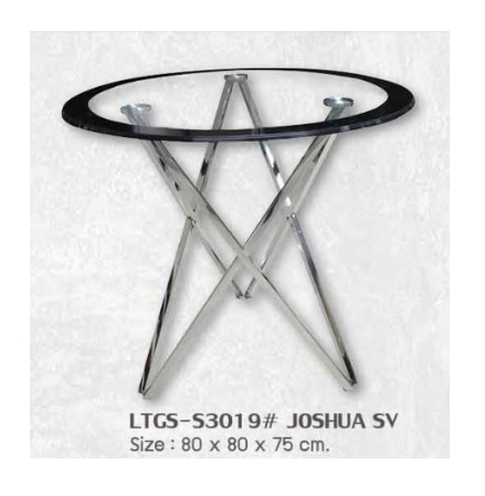 โต๊ะกลางท๊อปกระจกสีทองขาเหล็ก